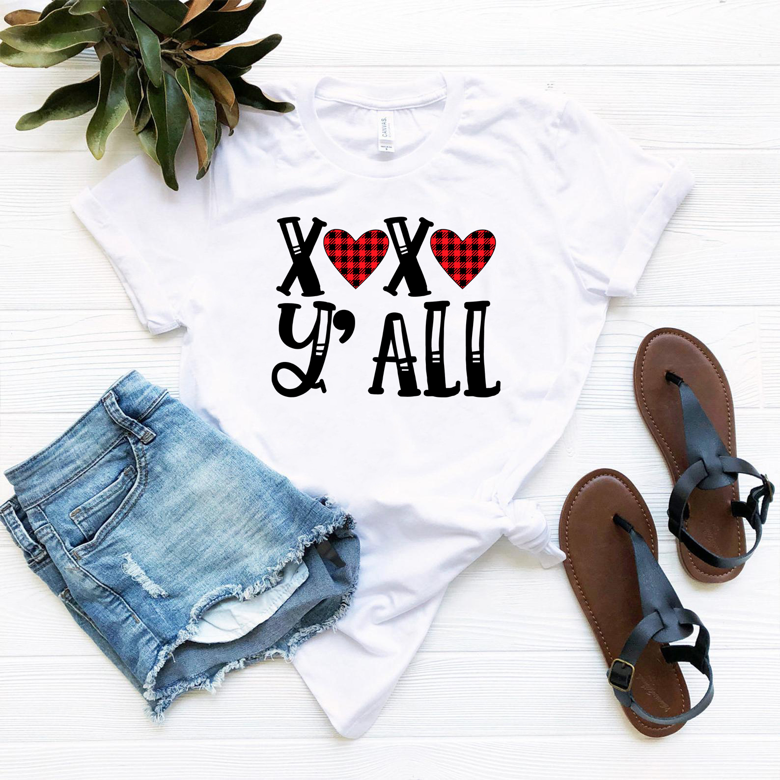 Xoxo Yall Shirt in various colors, showcasing its unisex design and soft fabric.