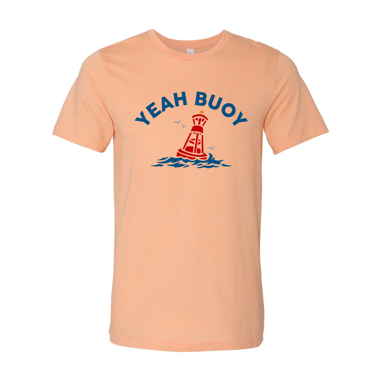 Yeah Buoy T-shirt displayed on a mannequin, showcasing its classic unisex design and soft fabric.