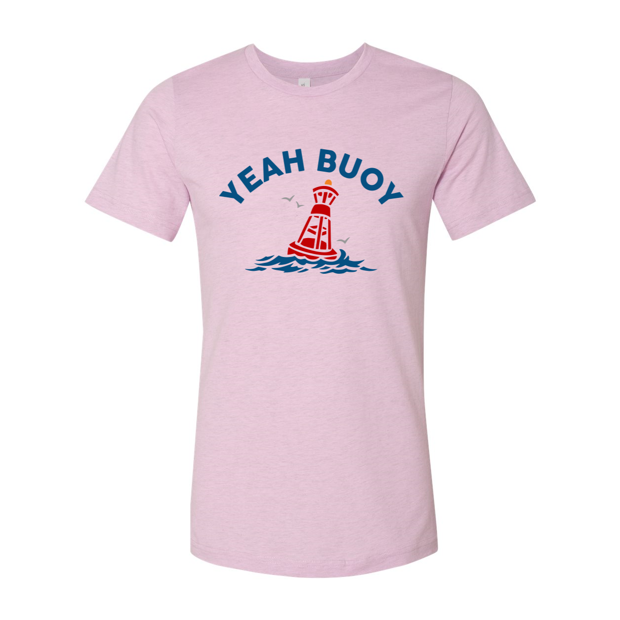 Yeah Buoy T-shirt displayed on a mannequin, showcasing its classic unisex design and soft fabric.