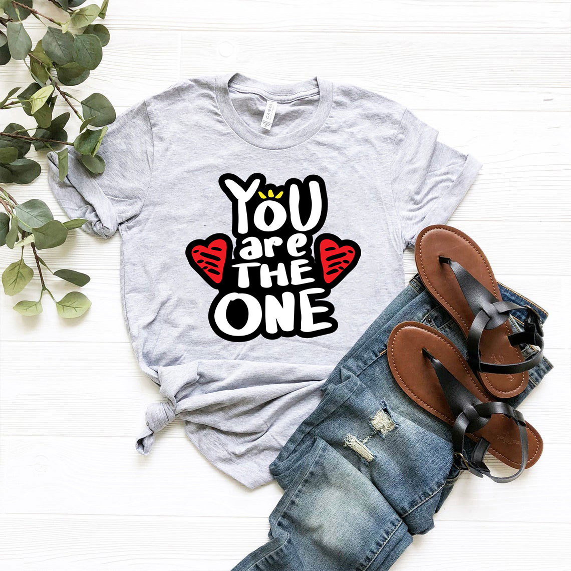 You Are The One Shirt displayed in various colors, showcasing its unisex design and comfortable fit.