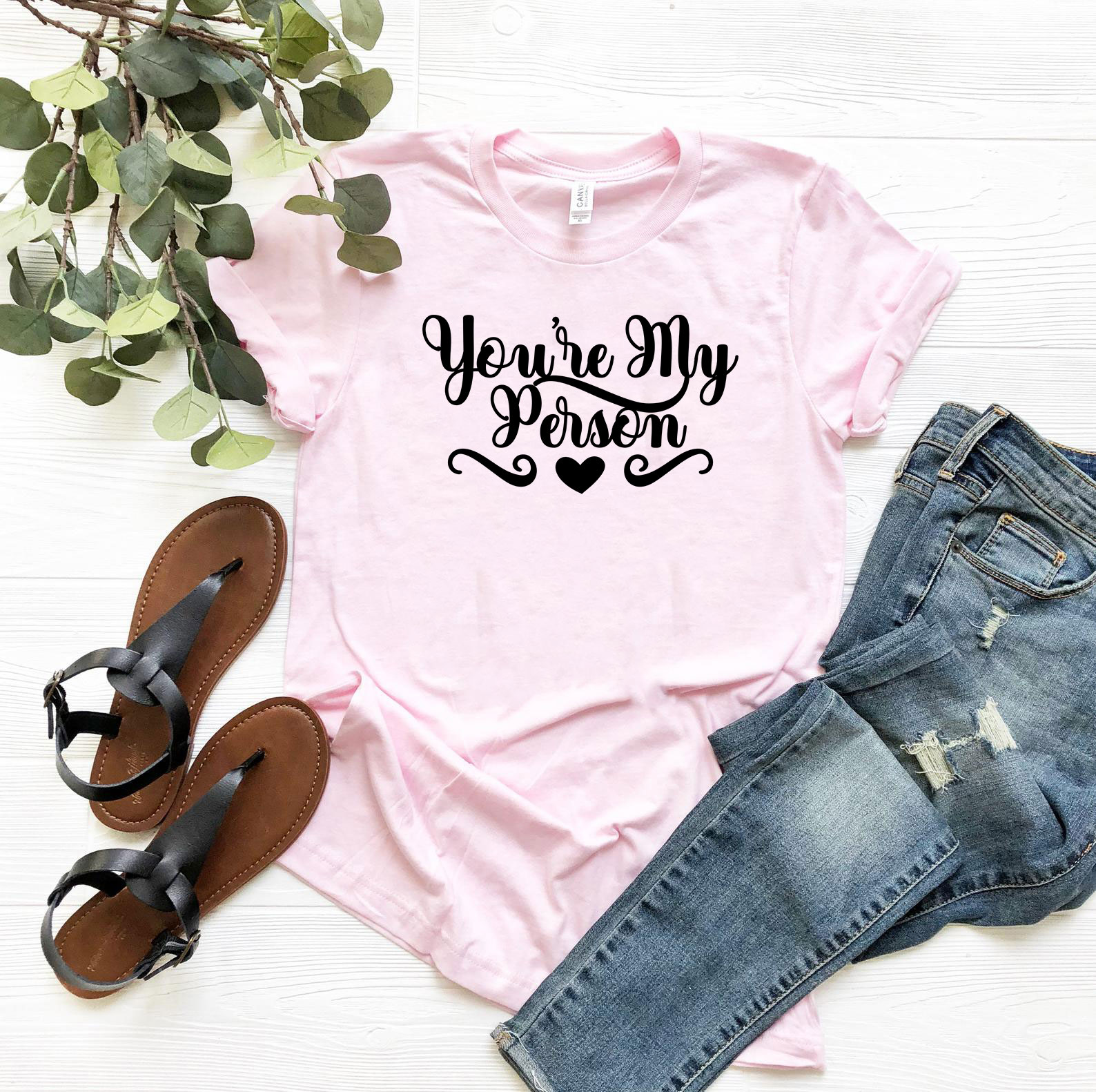 A comfortable unisex T-shirt featuring the phrase 'You're My Person' in stylish print, available in various colors.