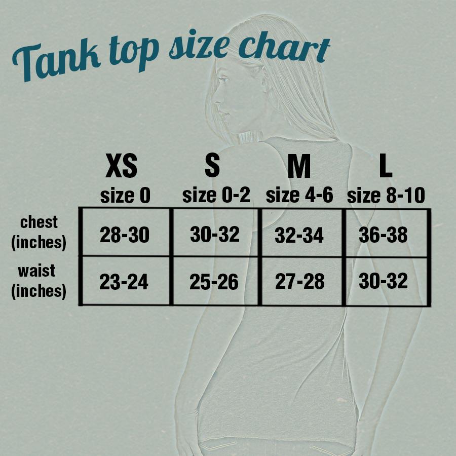 Tank top size chart.