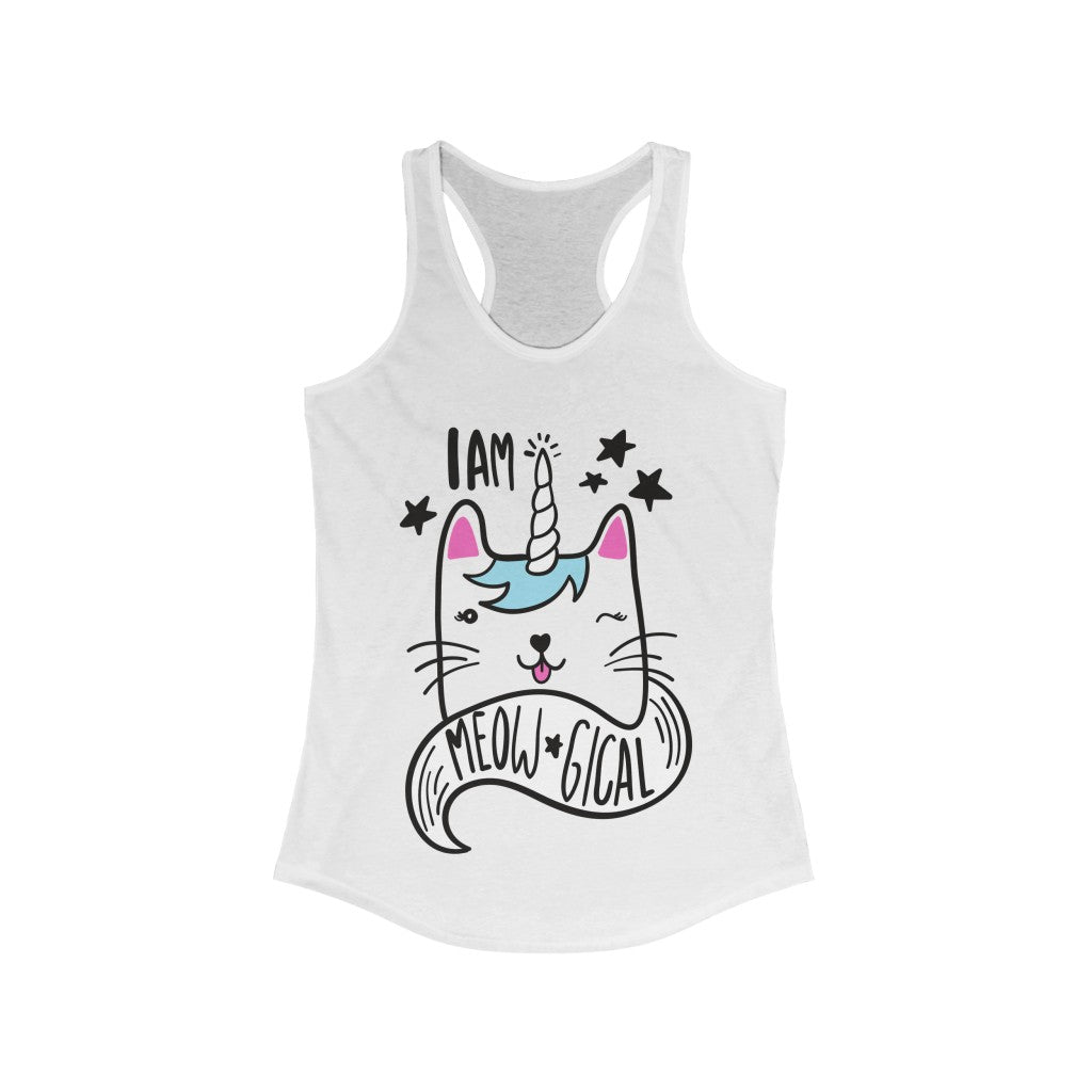 Main I am Meowgical Unicorn Racerback Tank Top image