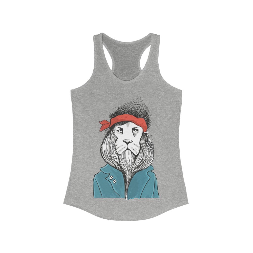 Mr Lion Racerback Tank Top in a slim fit design, made from soft cotton and polyester blend, perfect for casual wear and workouts.