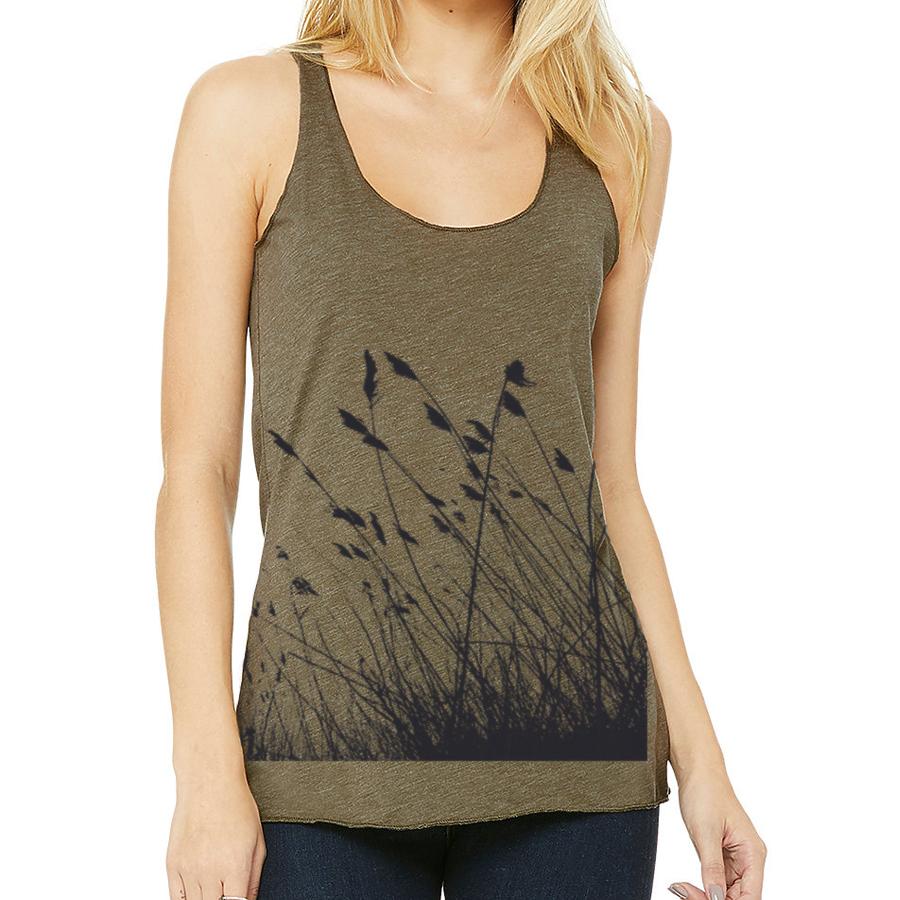 Nature Mind Racerback Tank in soft fabric, featuring a stylish racerback design, perfect for workouts and casual wear.