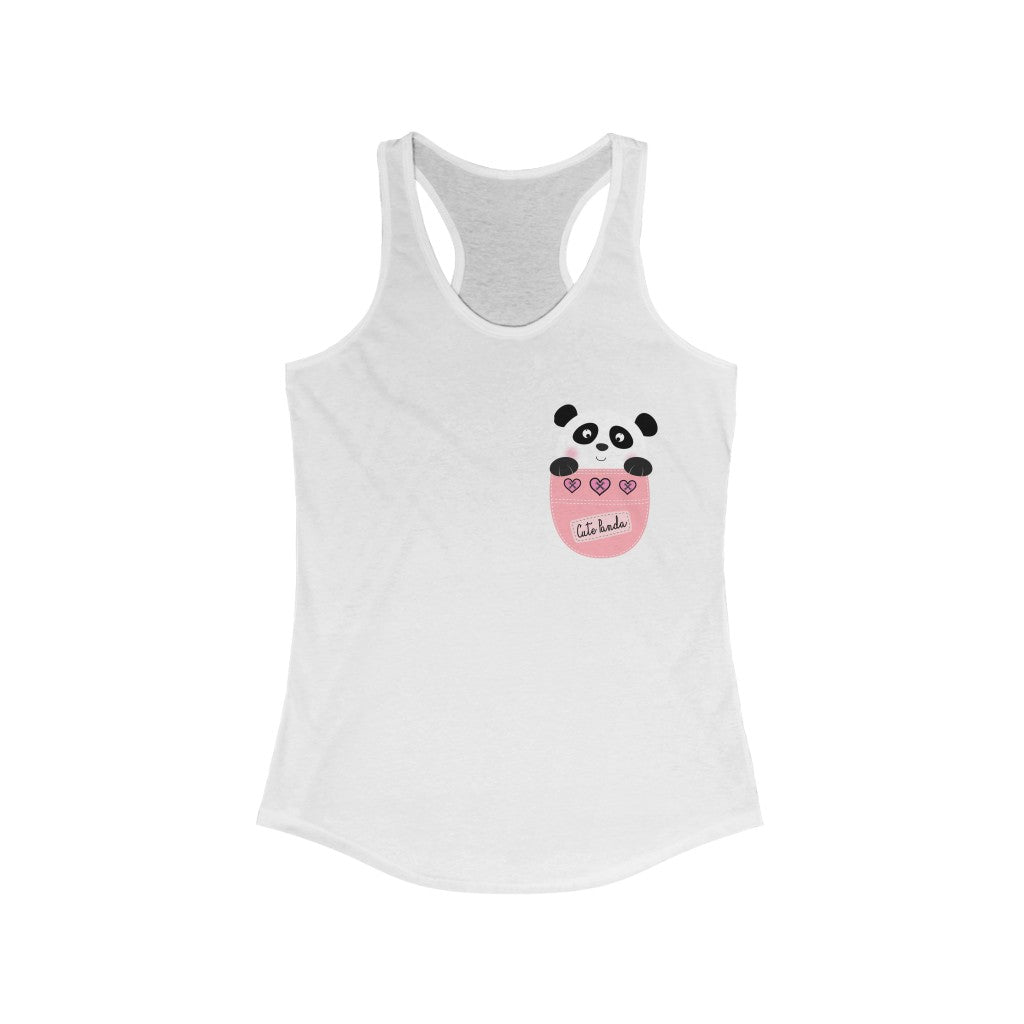 Main Pocket Style Cute Panda Racerback Tank Top image