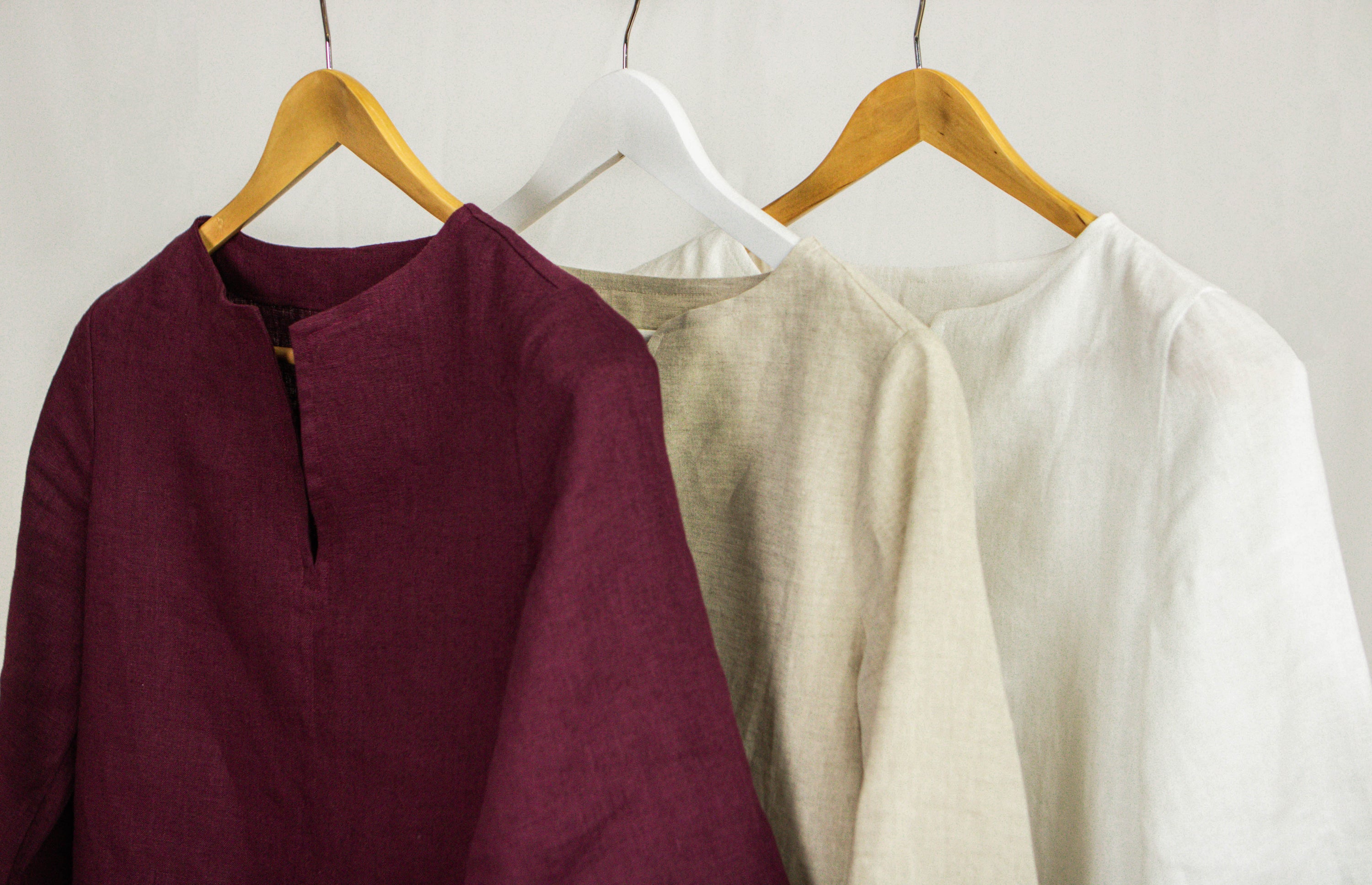 Dark Plum linen oversize top showcasing its elegant design and quality stitching, perfect for casual and holiday wear.