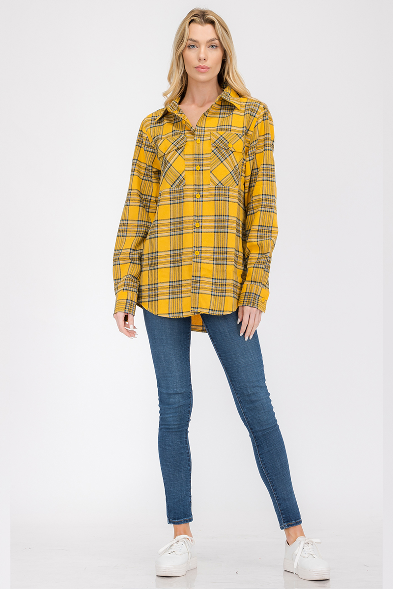 Main Oversize Boyfriend Plaid Checkered Flannel image