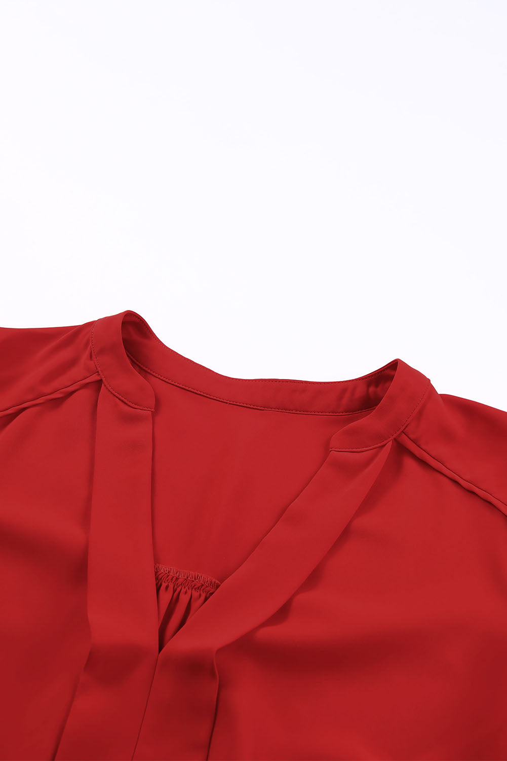 Solid Color Half Sleeve V Neck Blouse in various colors, showcasing its elegant design and comfortable fit.