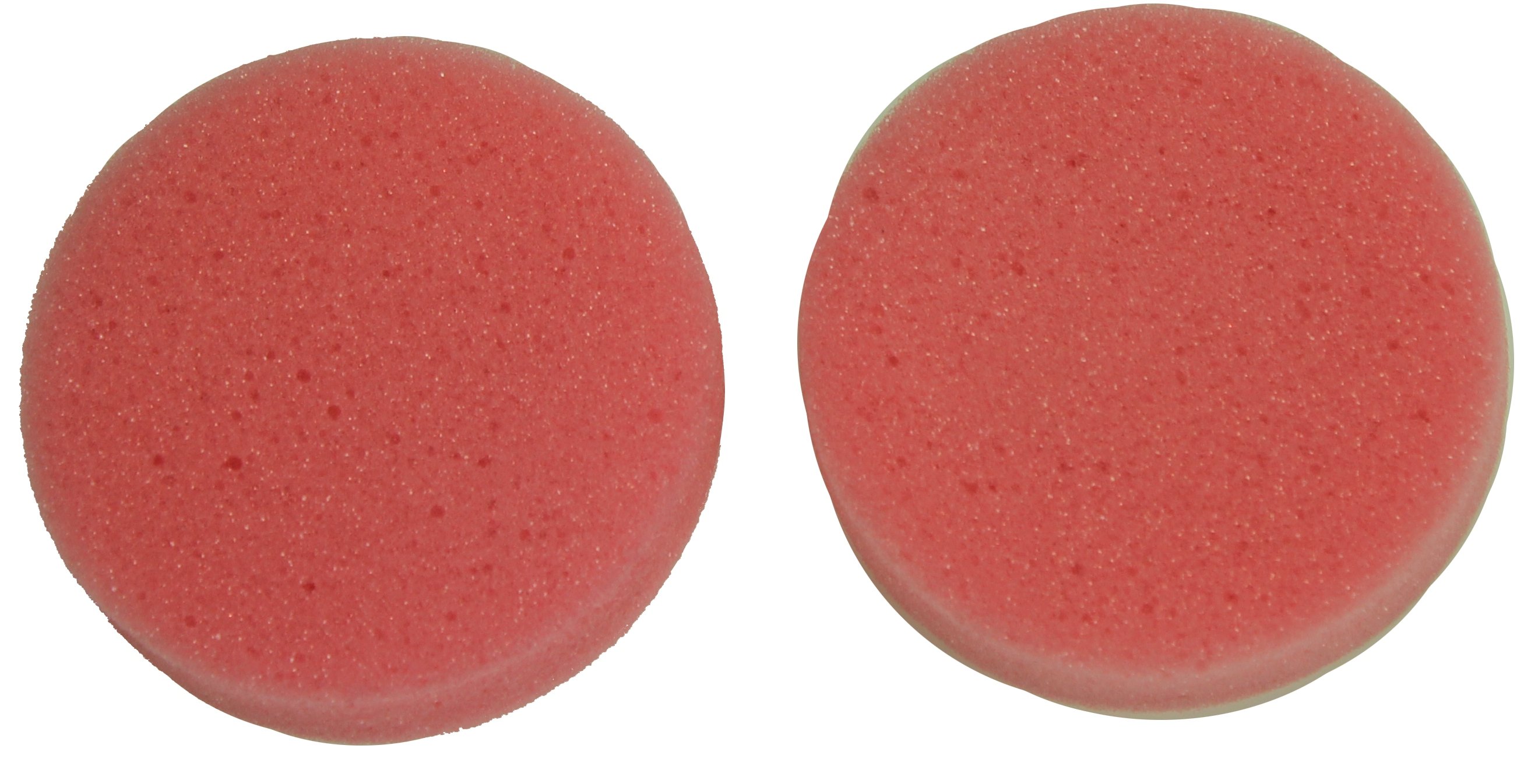 Two Tidy Up sponges designed for removing deodorant and makeup marks from clothing, showcasing their compact size and reusable nature.