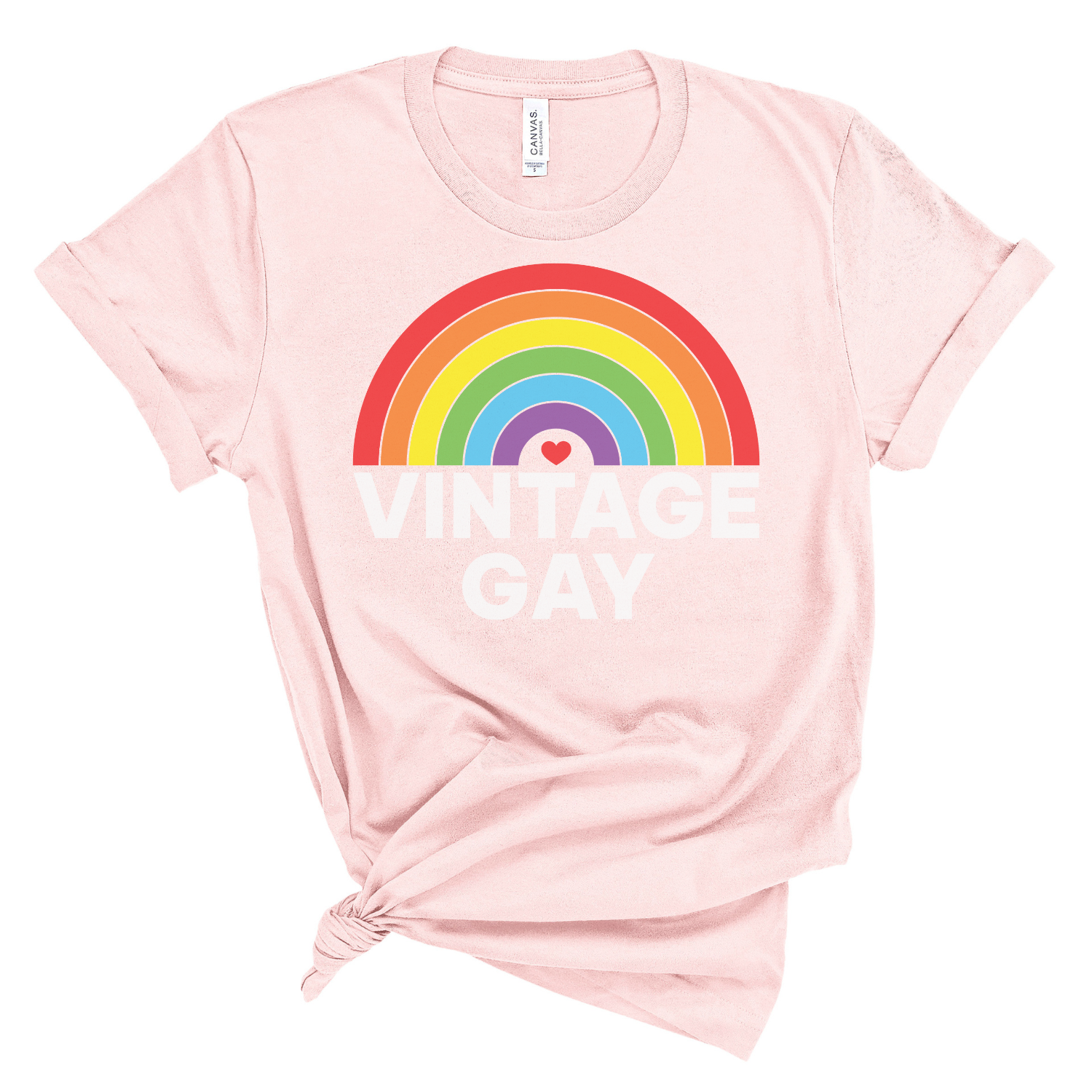 A stylish Vintage Gay Graphic Tee made from soft 100% ring spun cotton, featuring a vibrant graphic design celebrating LGBTQ+ pride.