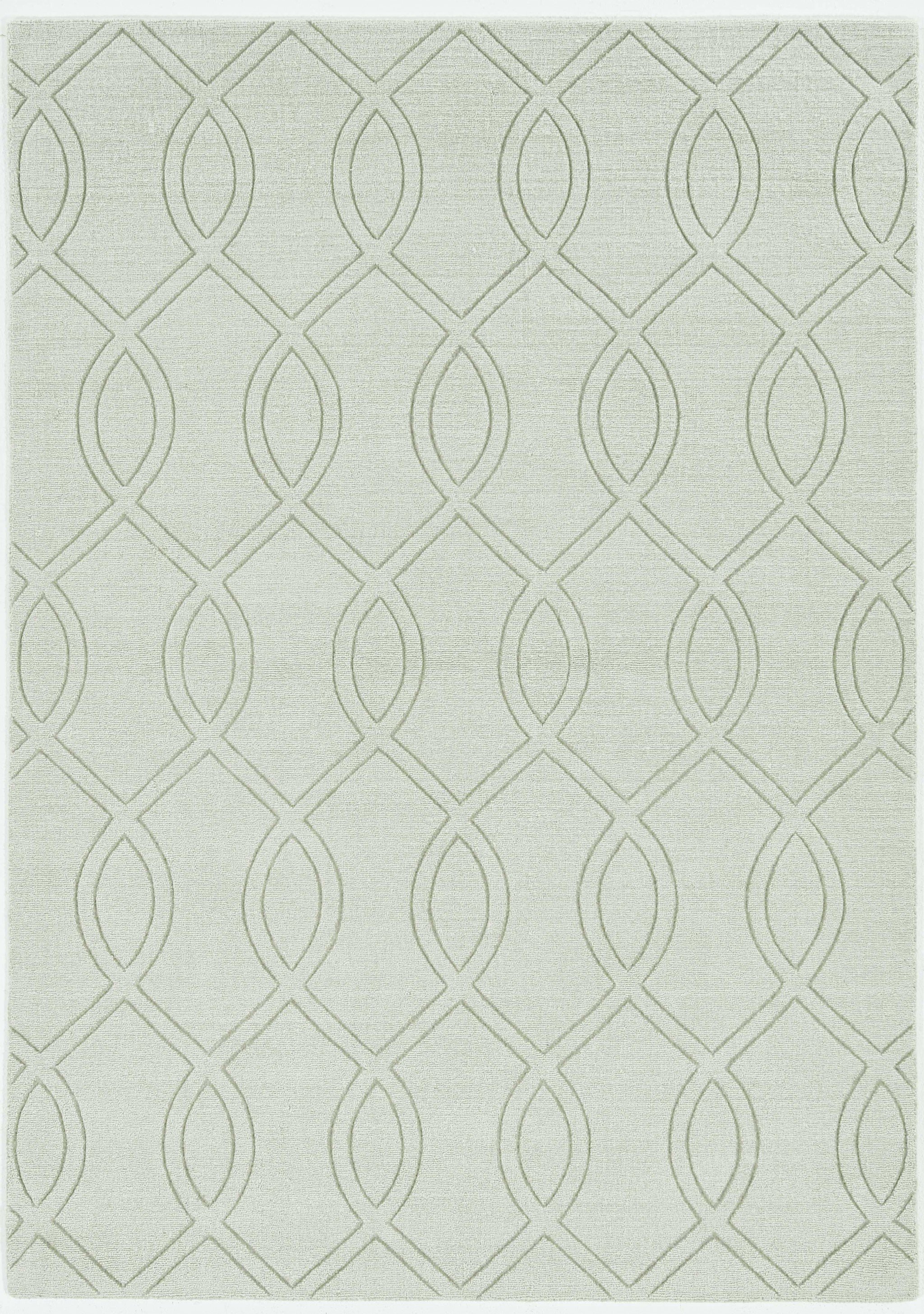 17" x 90" ivory polyester rug with embossed patterns, showcasing elegant tonal colors and a soft texture.