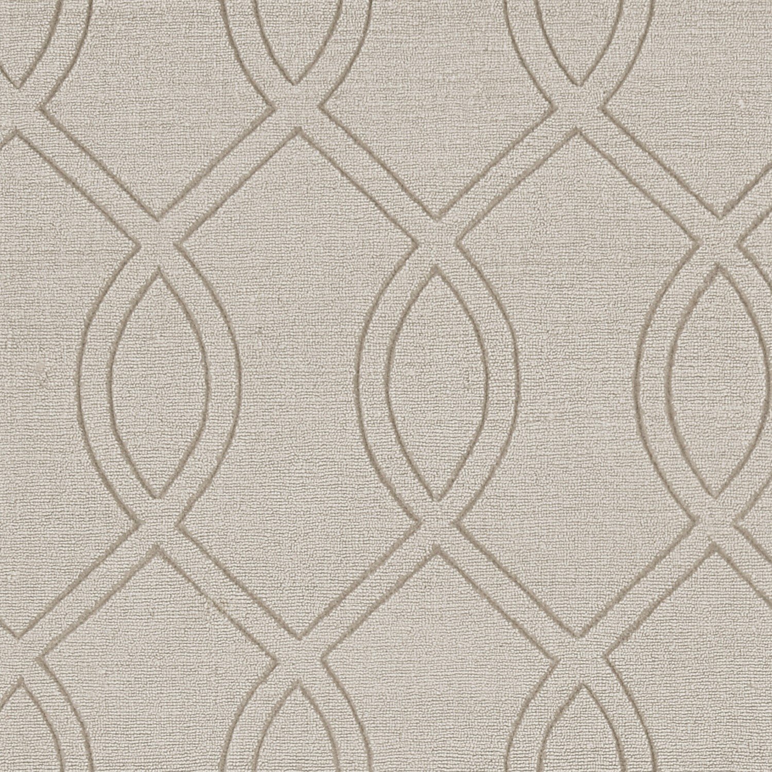 17" x 90" ivory polyester rug with embossed patterns, showcasing elegant tonal colors and a soft texture.