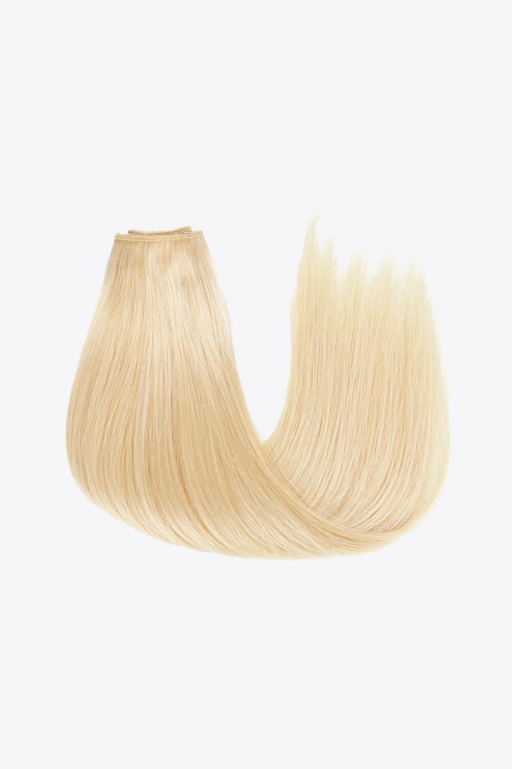 18 inch long straight Indian human halo hair extension displayed in a flat lay style, showcasing its silky texture and natural appearance.