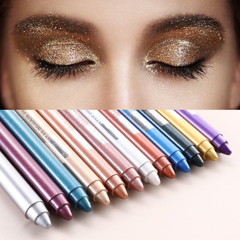 A dual-ended pearly eyeshadow pen showcasing rich color and shimmer for versatile eye makeup.