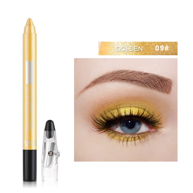 A dual-ended pearly eyeshadow pen showcasing rich color and shimmer for versatile eye makeup.