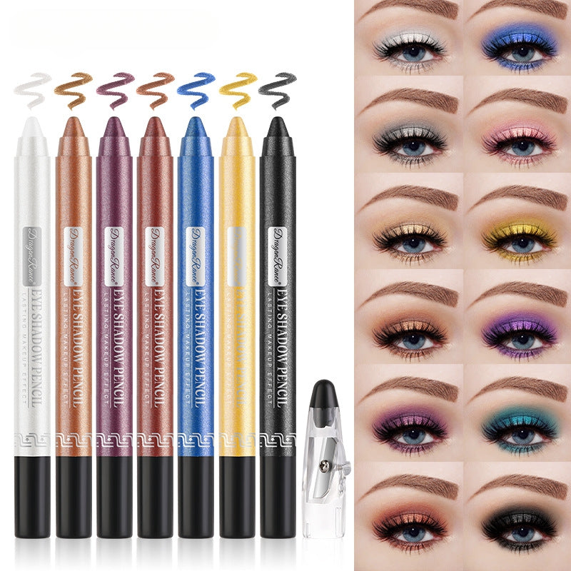 A dual-ended pearly eyeshadow pen showcasing rich color and shimmer for versatile eye makeup.