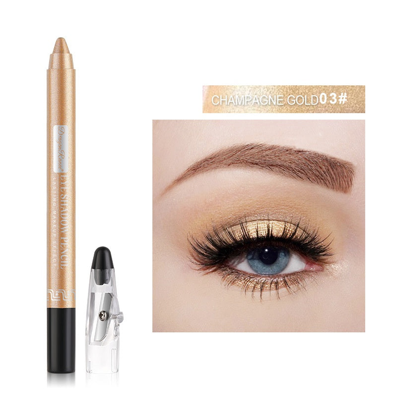 A dual-ended pearly eyeshadow pen showcasing rich color and shimmer for versatile eye makeup.