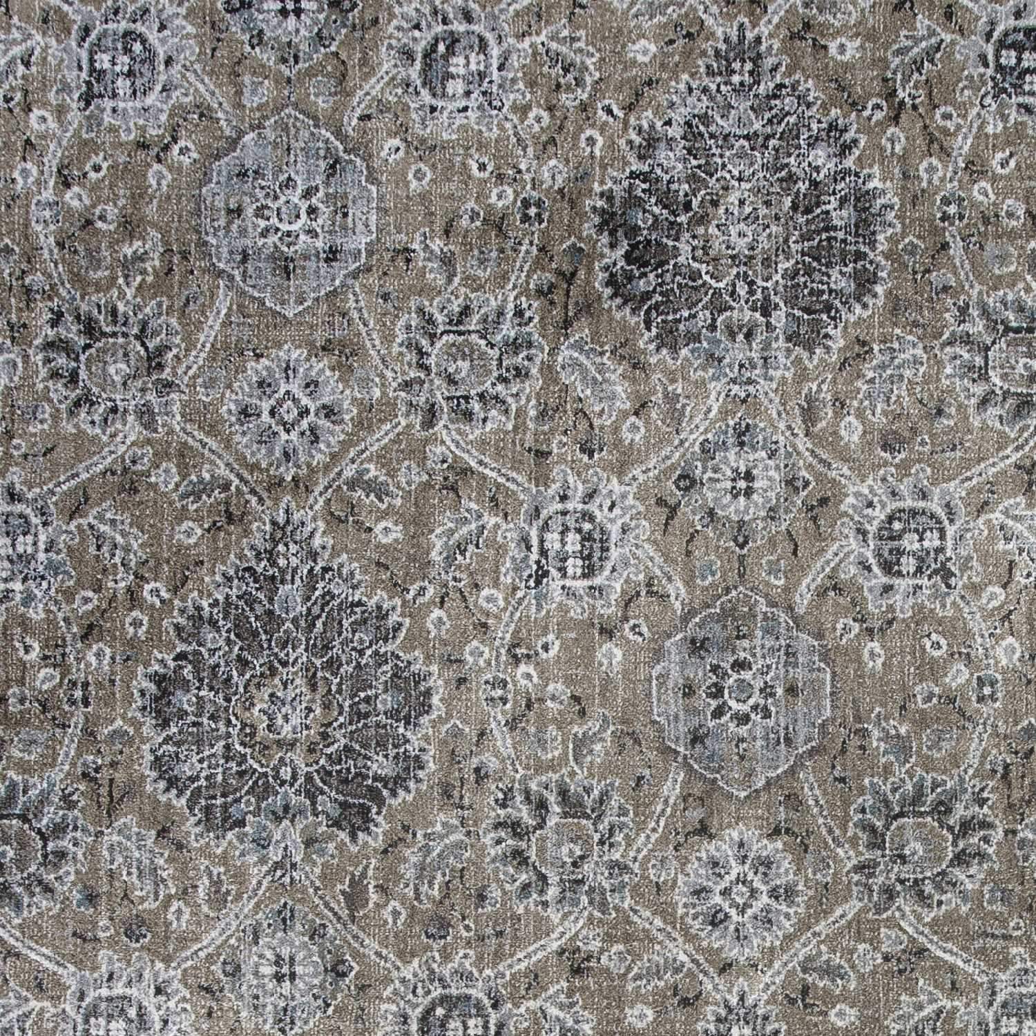 A beautiful 2 x 3 Viscose Sand Area Rug featuring an elegant allover kashan design, perfect for enhancing modern interiors.