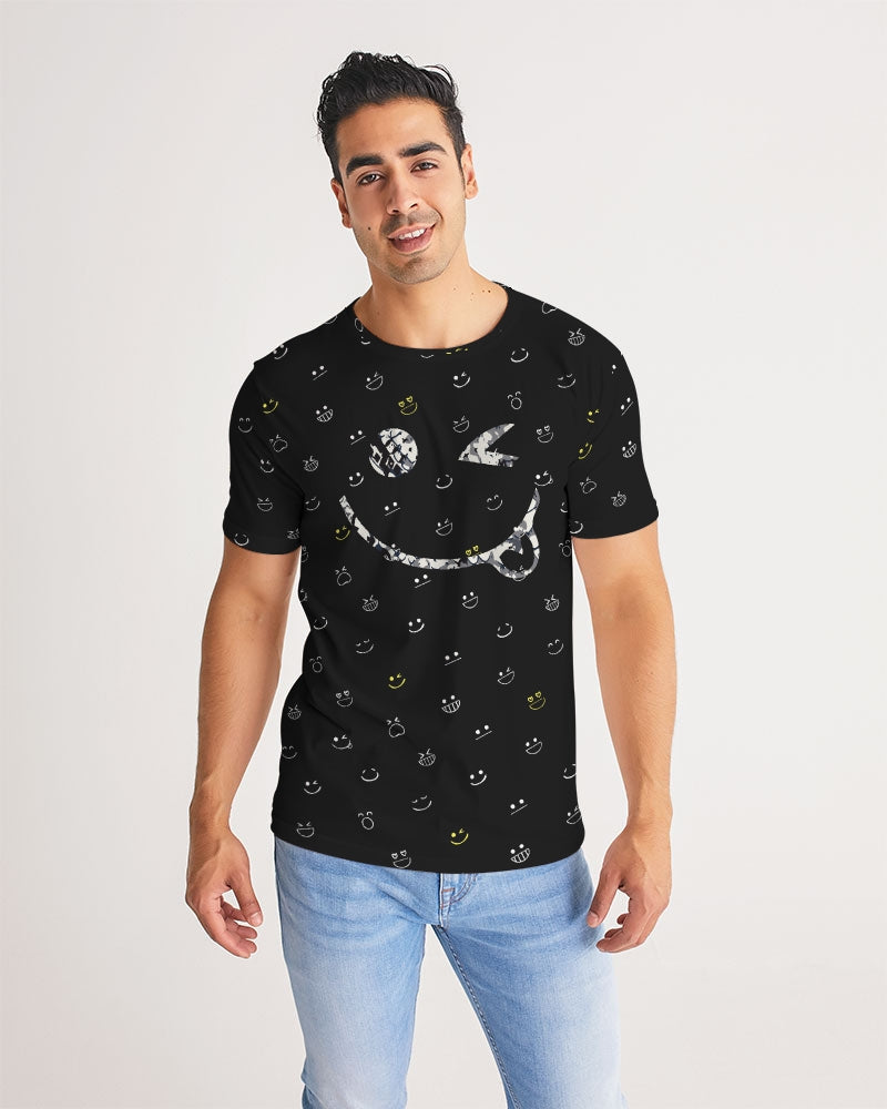 2882Sport Fit My Mood Winky Face Men's T-Shirt featuring a playful winky face graphic on a soft fabric.