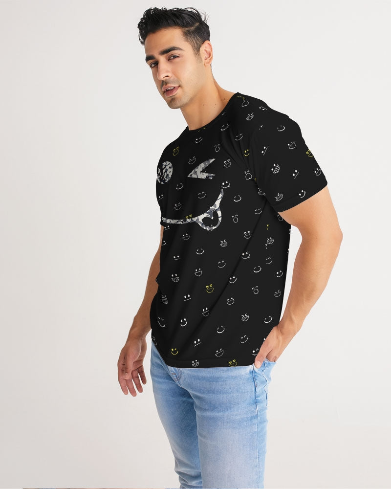 2882Sport Fit My Mood Winky Face Men's T-Shirt featuring a playful winky face graphic on a soft fabric.