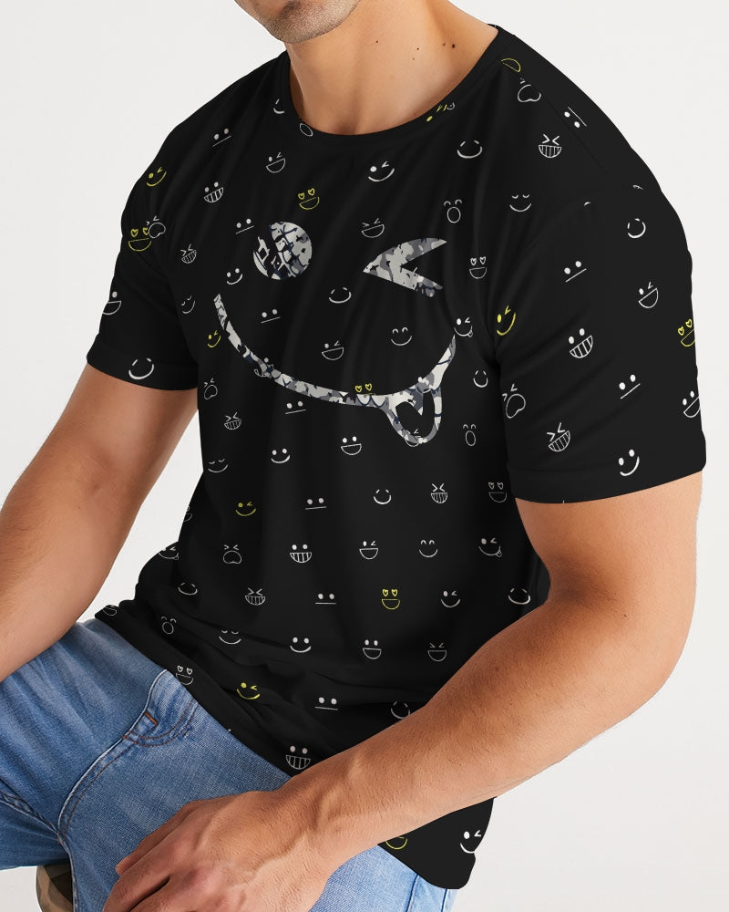 2882Sport Fit My Mood Winky Face Men's T-Shirt featuring a playful winky face graphic on a soft fabric.