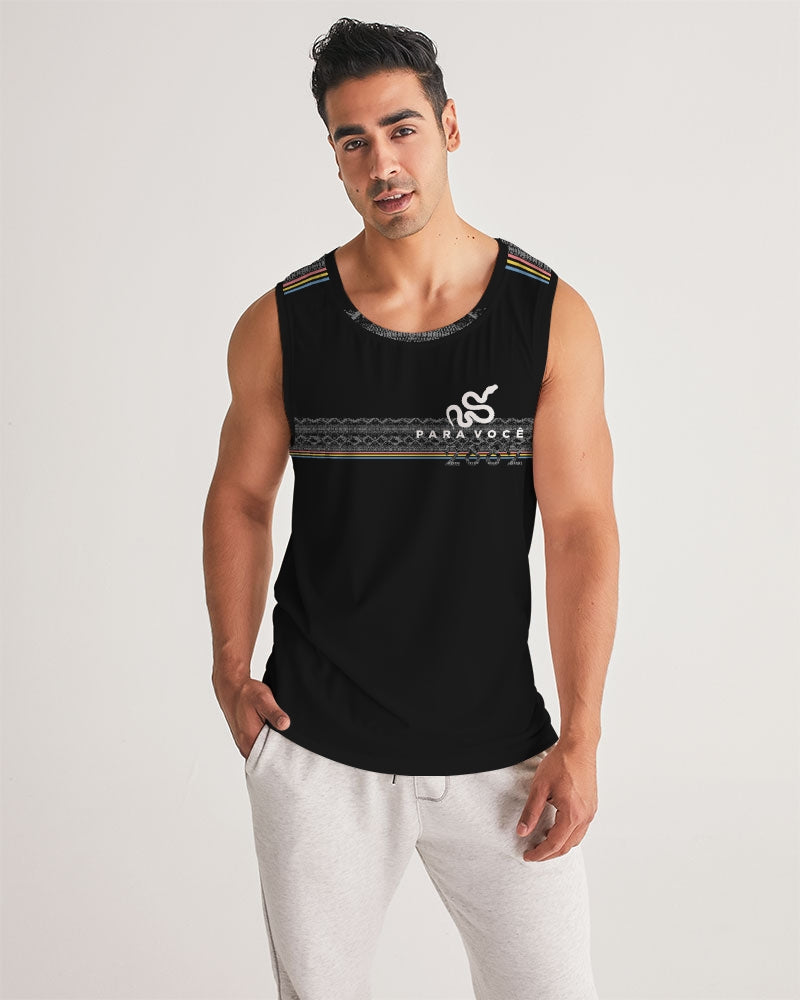 2882Sport™ Pre-Punk-Prep Men's Sports Tank featuring a soft polyblend fabric, rib-knit trim, and deep-cut armholes for comfort and style.