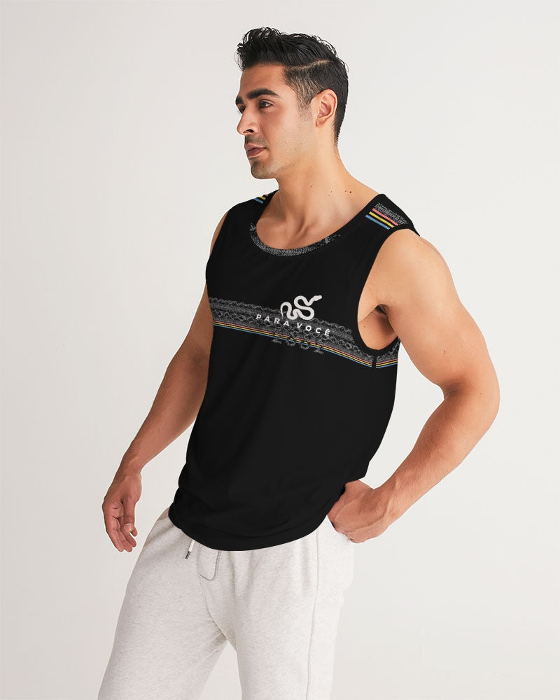 2882Sport™ Pre-Punk-Prep Men's Sports Tank featuring a soft polyblend fabric, rib-knit trim, and deep-cut armholes for comfort and style.