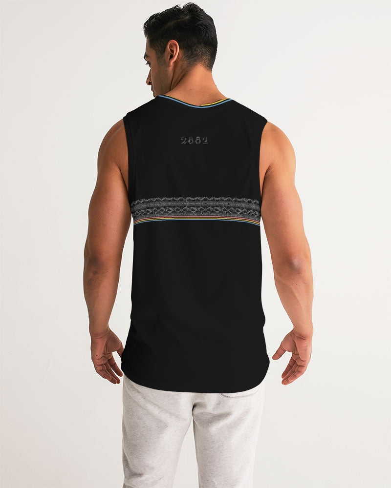 2882Sport™ Pre-Punk-Prep Men's Sports Tank featuring a soft polyblend fabric, rib-knit trim, and deep-cut armholes for comfort and style.