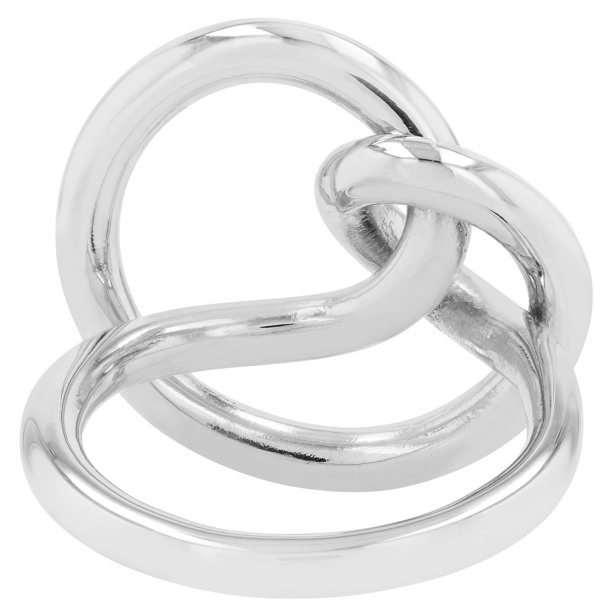 A beautiful 925 sterling silver knot ring showcasing its elegant design and clear anti-tarnish finish.