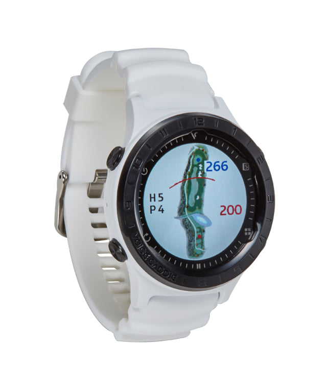 A2 Hybrid Golf GPS Watch with Slope showcasing a color touchscreen and sleek design, perfect for golfers.