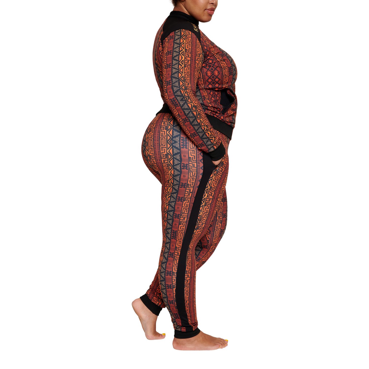 A stylish African Tracksuit featuring vibrant prints, designed for plus size and curvy women, showcasing comfort and elegance.