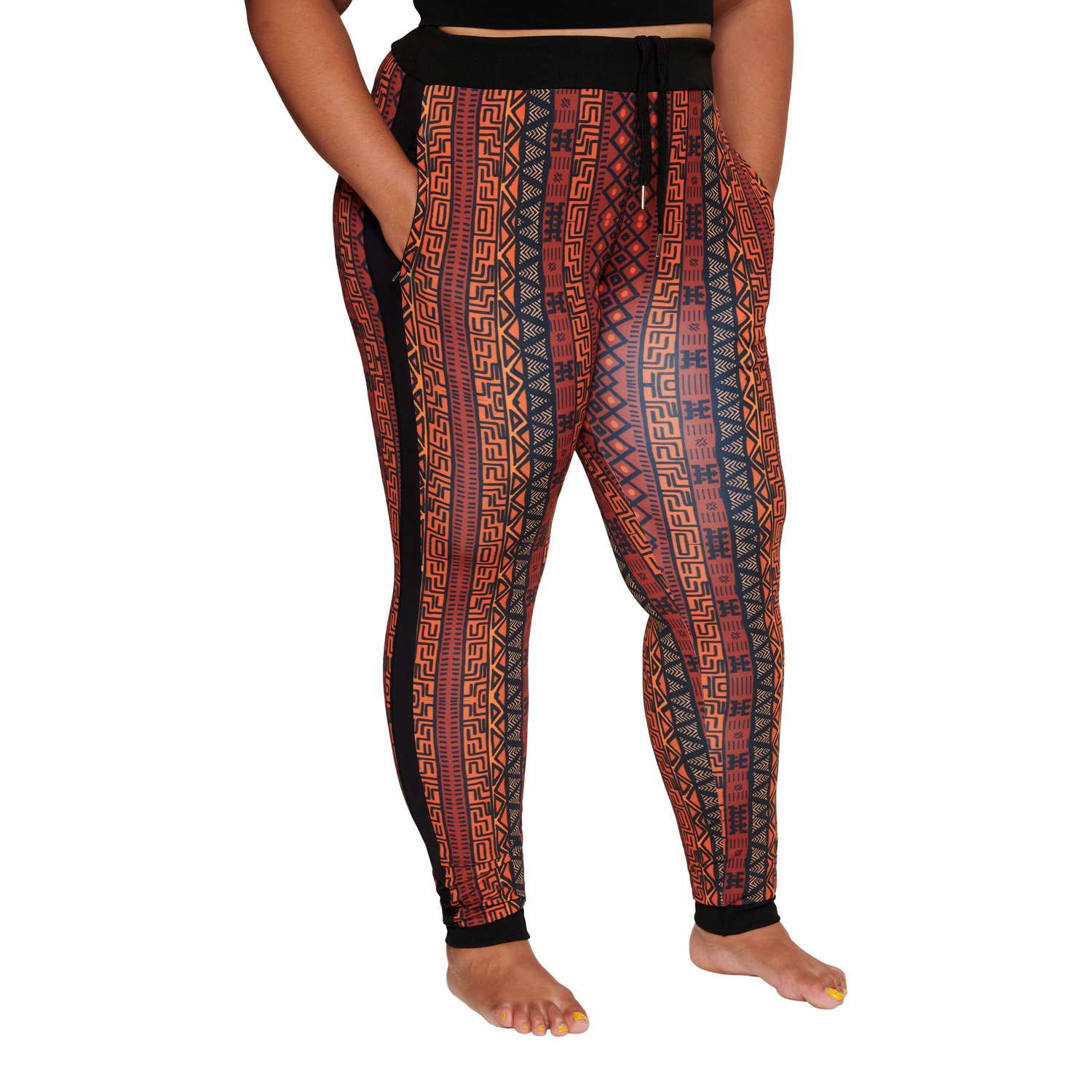 A stylish African Tracksuit featuring vibrant prints, designed for plus size and curvy women, showcasing comfort and elegance.