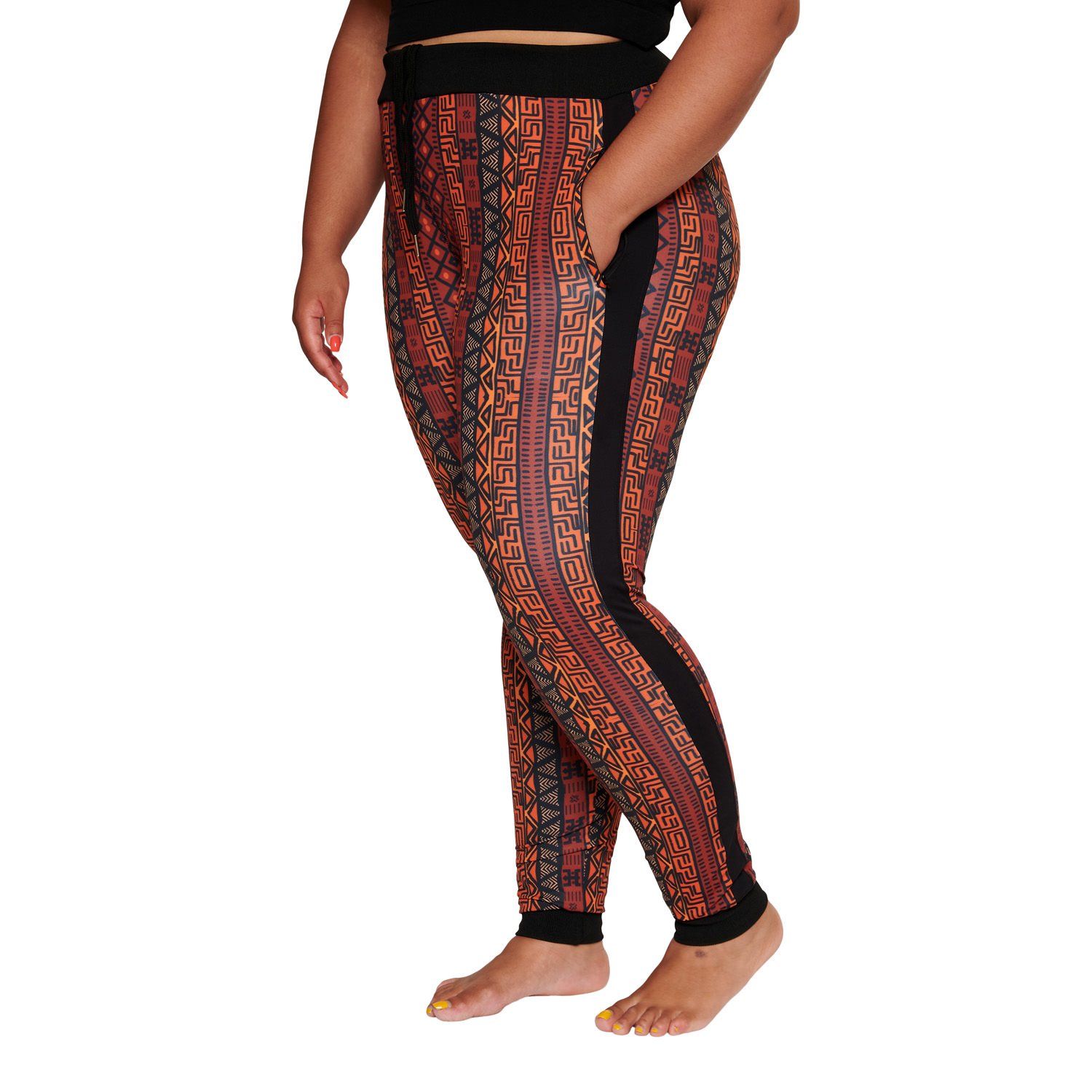 A stylish African Tracksuit featuring vibrant prints, designed for plus size and curvy women, showcasing comfort and elegance.