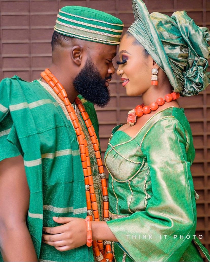 A beautifully decorated African wedding venue showcasing vibrant colors and traditional elements.