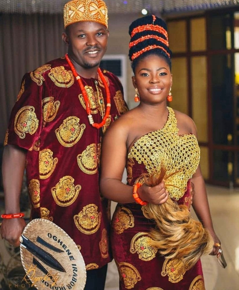 A beautifully decorated African wedding venue showcasing vibrant colors and traditional elements.