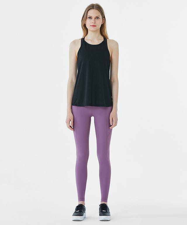 A pair of Air Light Leggings 24.5 in a stylish design, showcasing their lightweight and breathable fabric, perfect for summer activities.