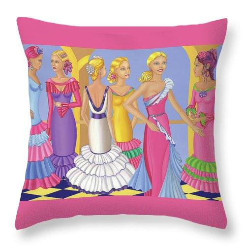 Stylish All About The Dress throw pillow made from 100% spun polyester poplin fabric, featuring a double-sided print and concealed zipper.