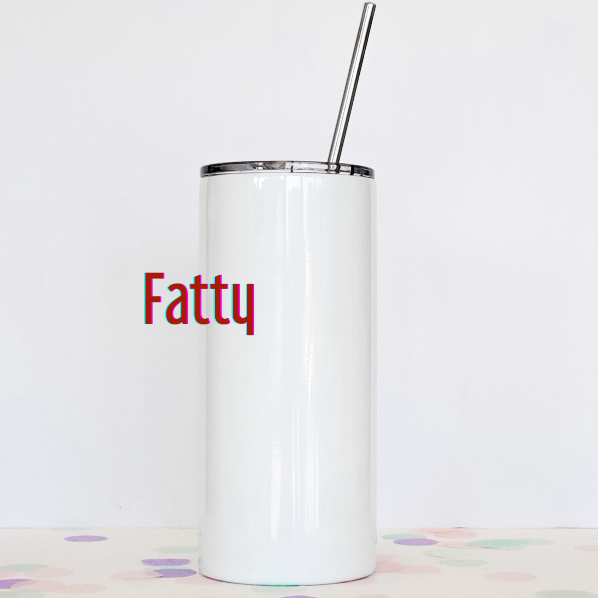 Alexa Feed My Damn Kids Tumbler with clear slider lid and stainless steel straw, showcasing its stylish design and durable construction.