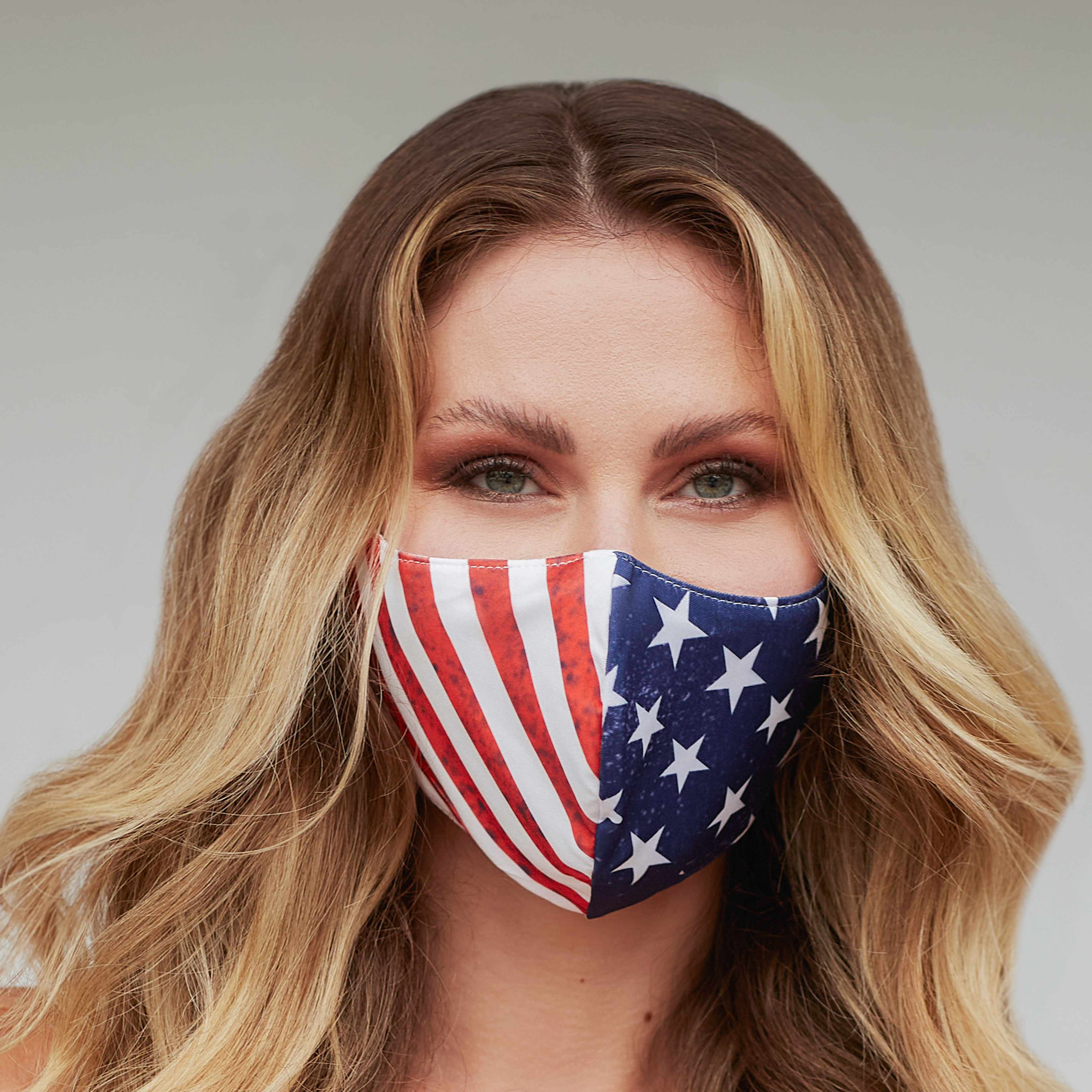 American Flag Face Mask featuring vibrant colors and a unique design, perfect for showcasing patriotism and individuality.