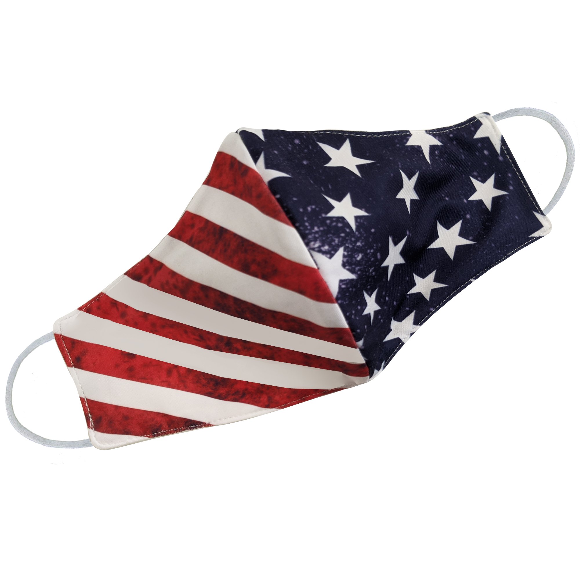 American Flag Face Mask featuring vibrant colors and a unique design, perfect for showcasing patriotism and individuality.