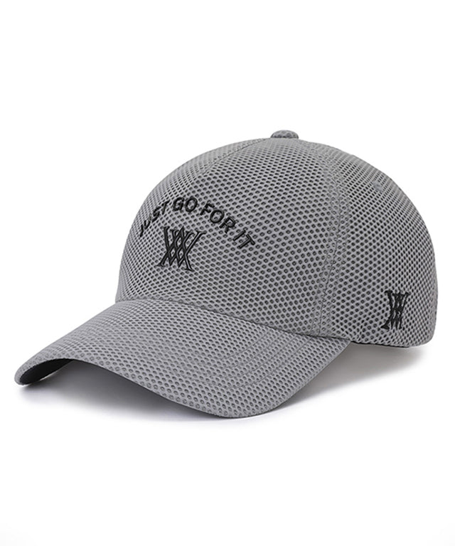 ANEW Golf Honeycomb 5 Angle Ball Cap featuring breathable mesh fabric and a stylish 5-angle design, perfect for summer activities.