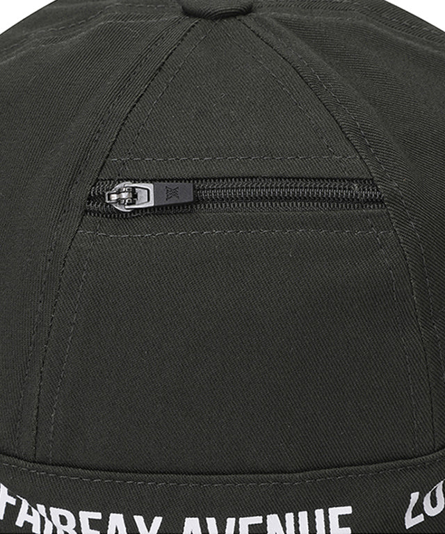 ANEW Golf Number Point 6 Angle Bucket Hat featuring a hexagonal design and detachable chin strap, made from 100% cotton and polyester lining.