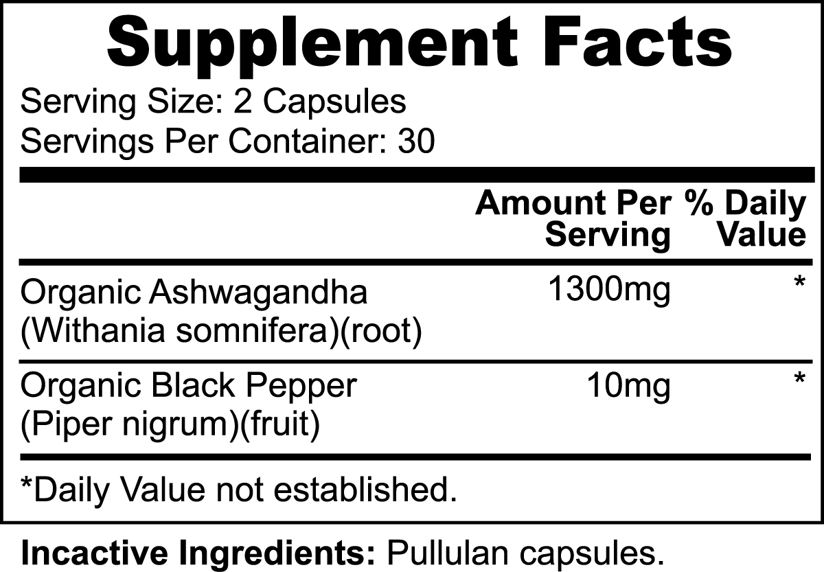 A bottle of organic Ashwagandha capsules with a green background, showcasing its natural and health-promoting properties.