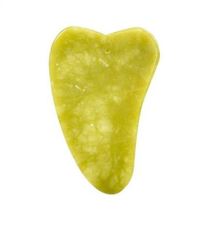 Authentic Jade Gua Sha tool, beautifully carved from genuine jade, designed for facial massage and skincare.