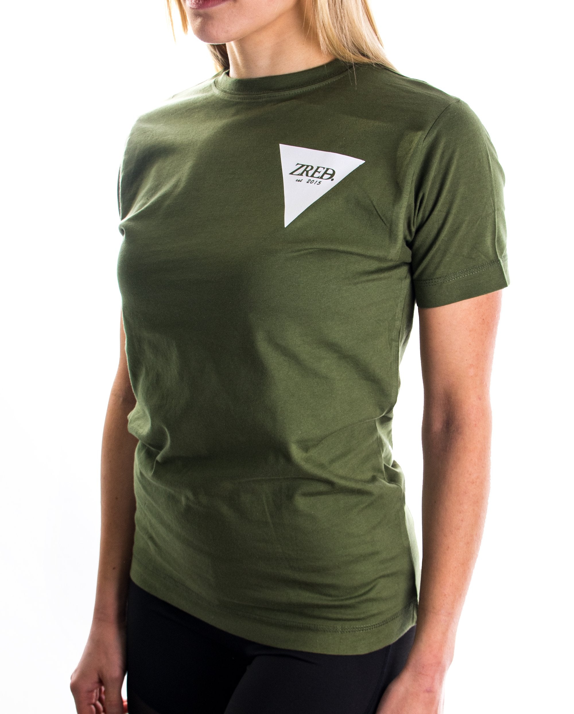 Back to Classic Shirt in green and white for women, featuring a relaxed fit and made from 100% cotton.