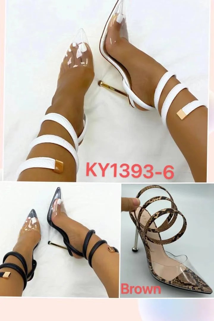 Stylish BELLA HEELS SANDALS featuring a wrap-around design, perfect for summer fashion.