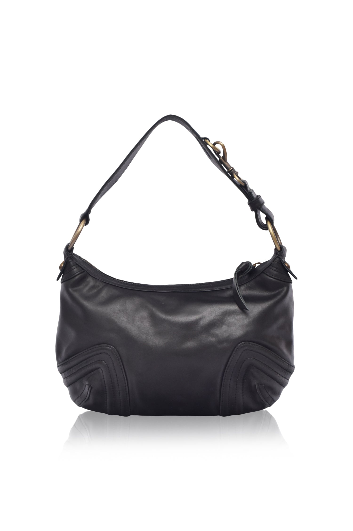 Belissima Mini Leather Shoulder Bag in high-quality leather with elegant hardware accents and a short shoulder strap.