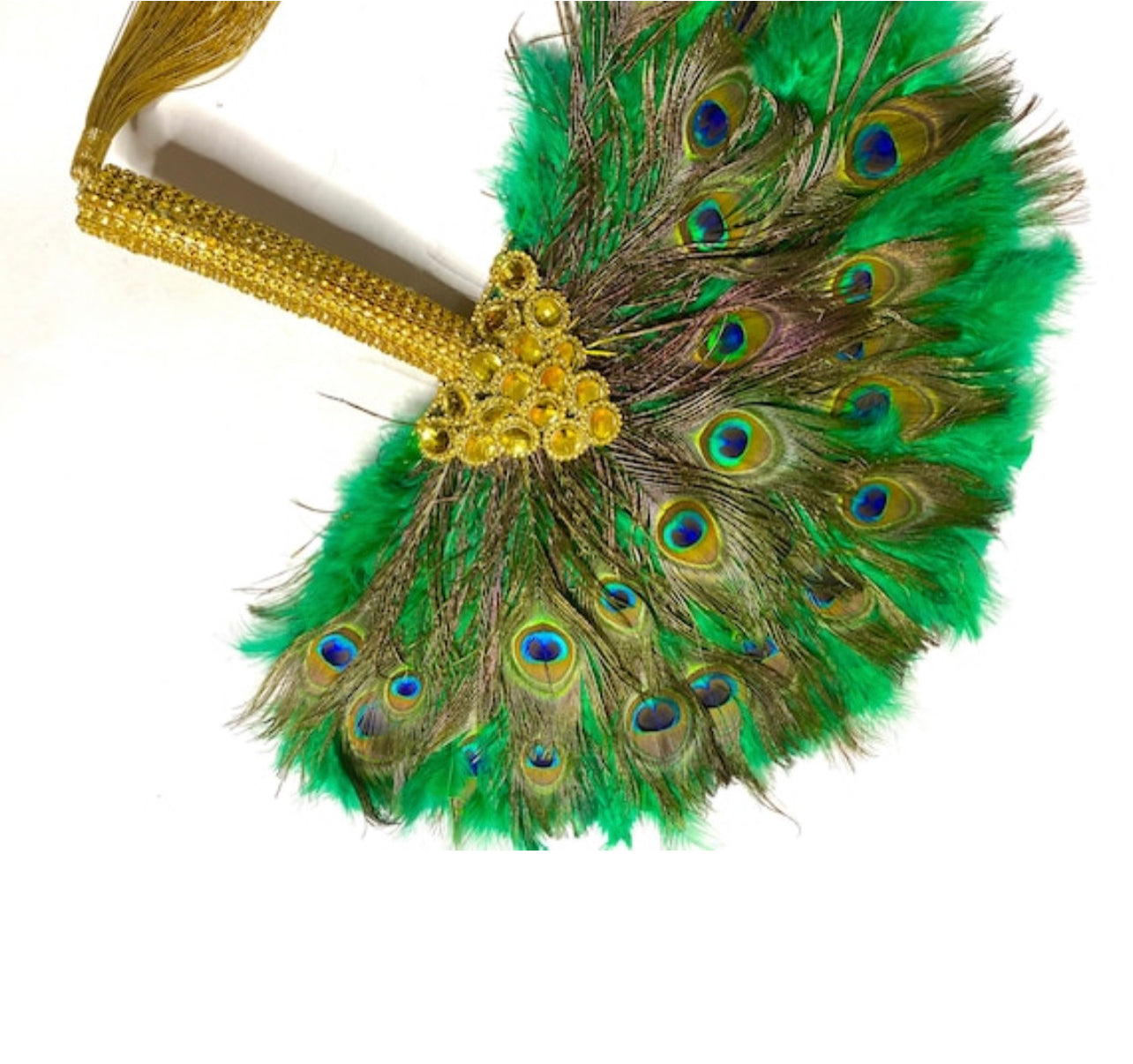 Beryl Feather Fan showcasing elegant feathers in a stylish design, perfect for weddings and special occasions.