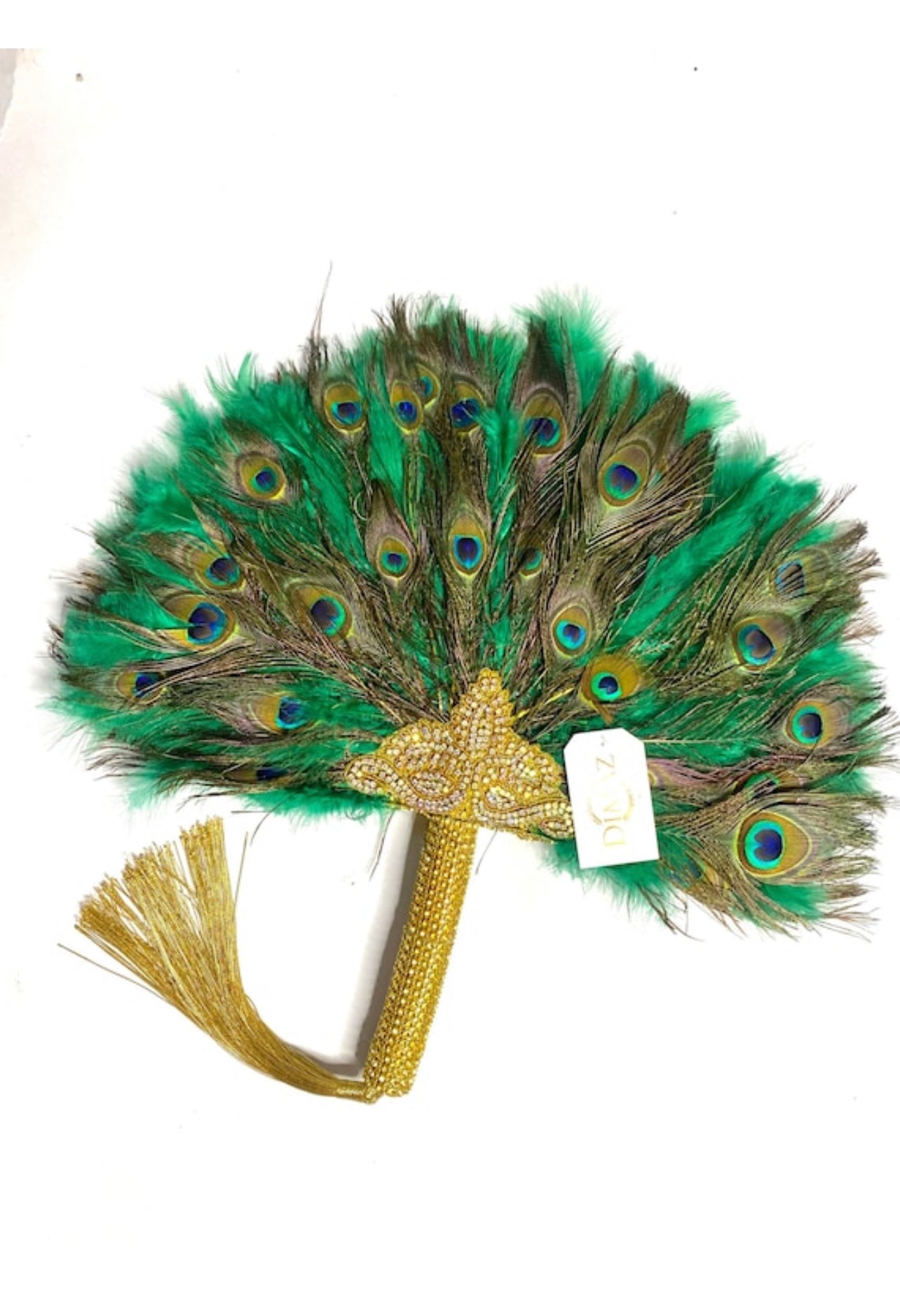 Beryl Feather Fan showcasing elegant feathers in a stylish design, perfect for weddings and special occasions.